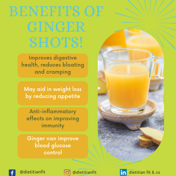 Different benefits of ginger shots