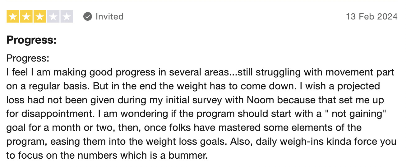 3 star Noom review